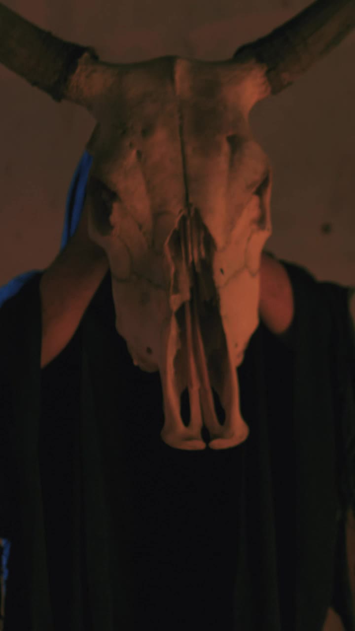 Free Stock Video Woman Bringing Her Hand To The Skull In A Ritual Live Wallpaper