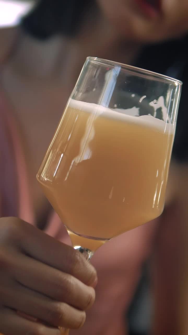 Free Stock Video Woman And A Glass Of Craft Beer Live Wallpaper