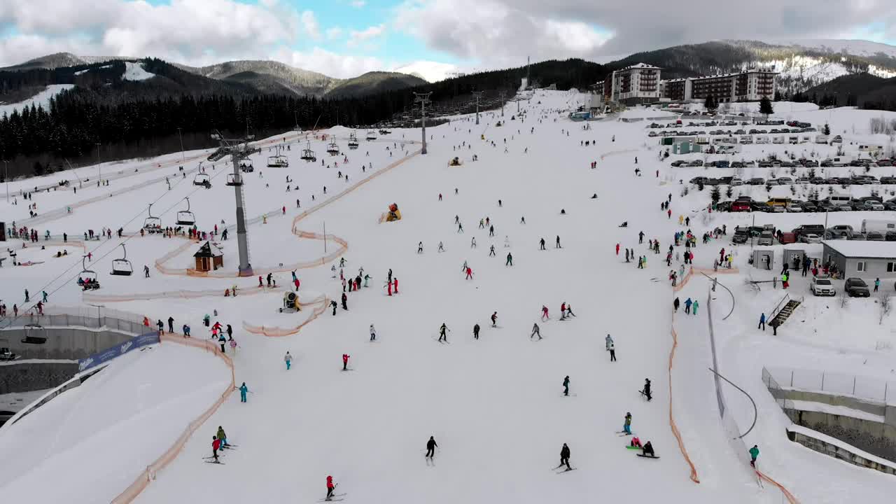 Free Stock Video Winter Sports Resort In The Mountain Live Wallpaper