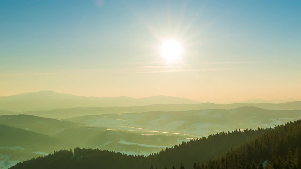 Free Stock Video Winter Landscape At Sunset Live Wallpaper