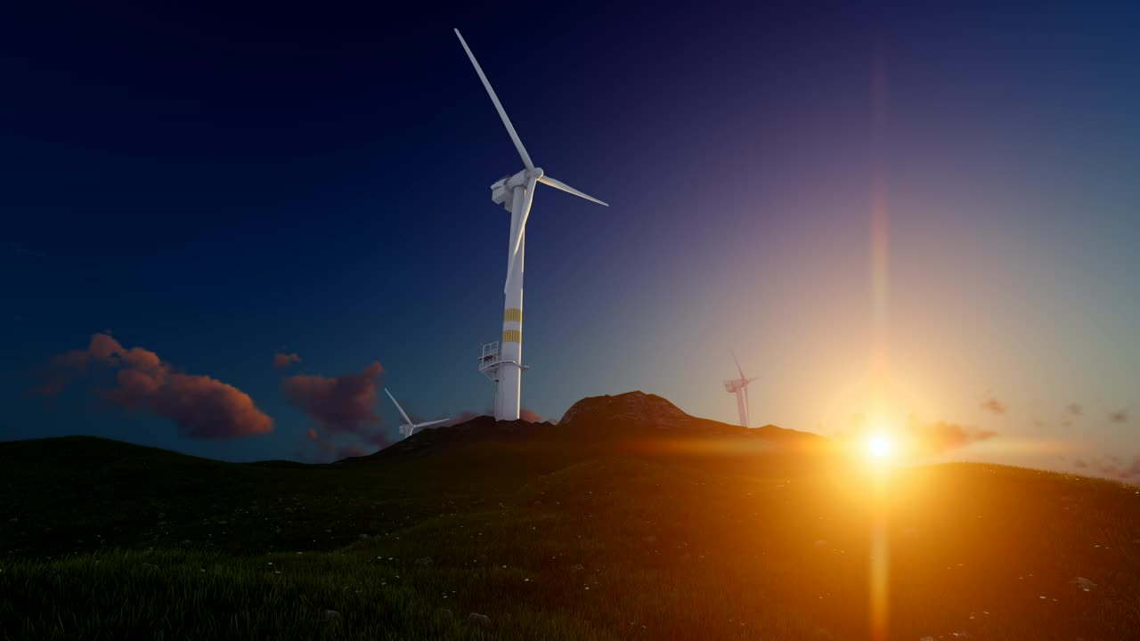 Free Stock Video Wind Turbine Generating Electricity D Live Wallpaper