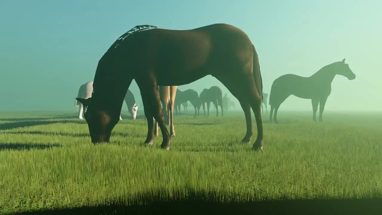 Free Stock Video Wild Horses In A Meadow Live Wallpaper