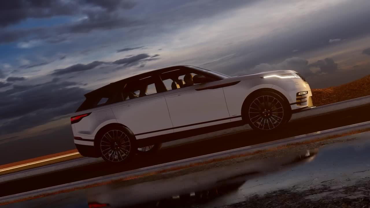 Free Stock Video White Luxury Vehicle In The Road Live Wallpaper