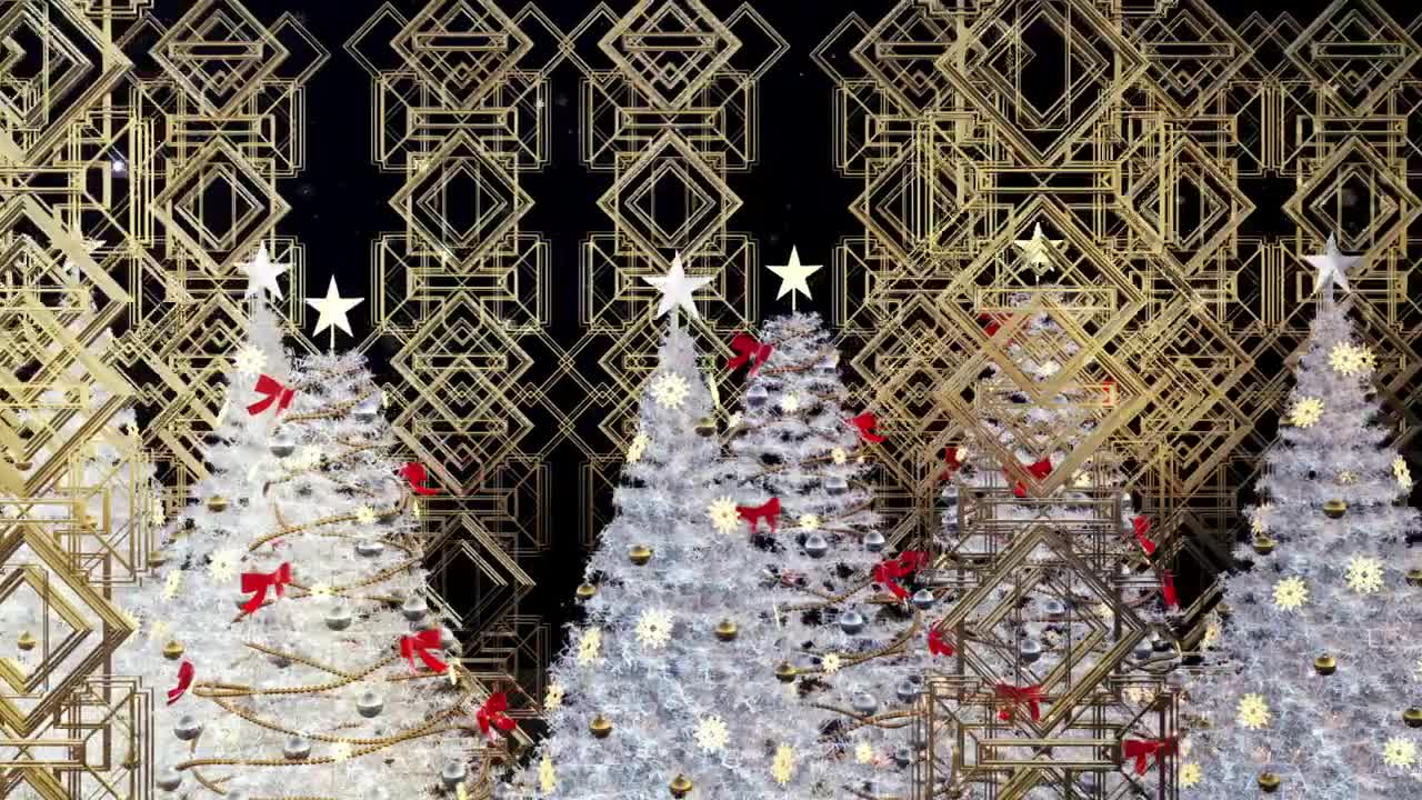Free Stock Video White Christmas Trees Concept Live Wallpaper