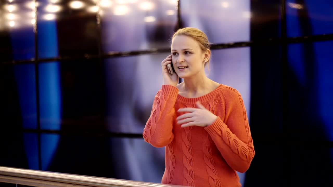   Stock Footage Woman Chatting On A Telephone Live Wallpaper