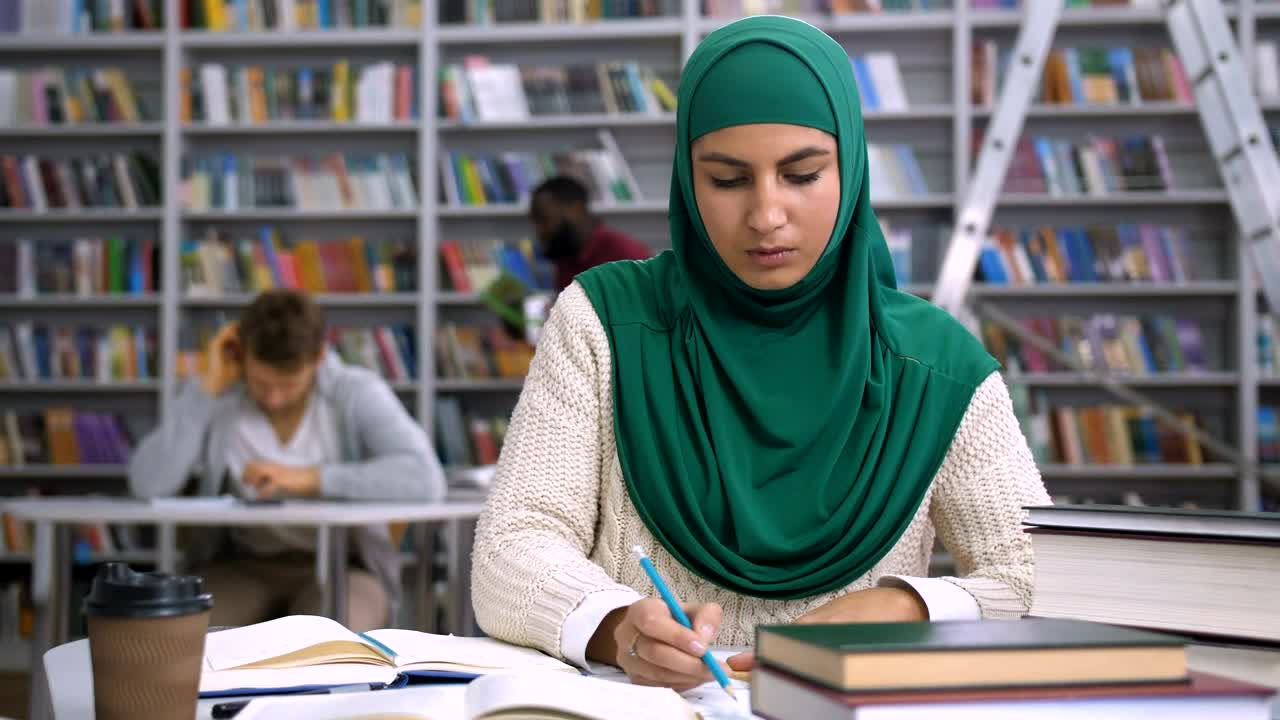   Stock Footage Woman At The Library Live Wallpaper
