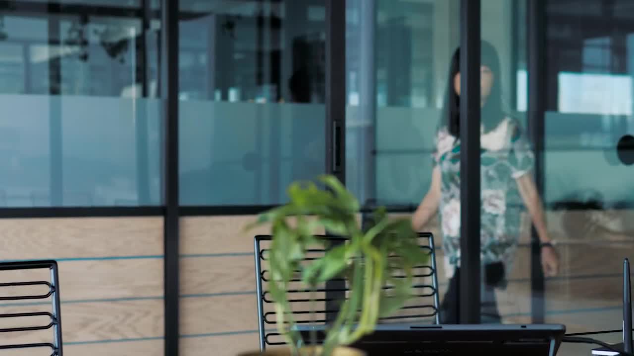   Stock Footage Woman Arrives To Her Office Live Wallpaper