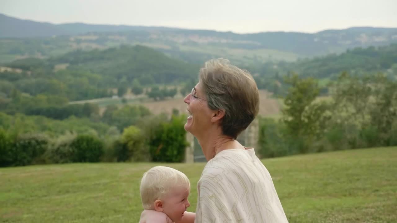  Stock Footage Woman And Her Grandchild Live Wallpaper