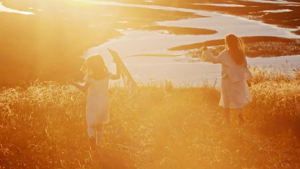   Stock Footage Woman And Her Daughter Walking With A Kite In The Live Wallpaper