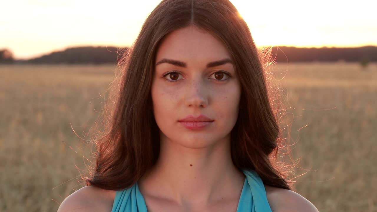   Stock Footage Woman Against The Sunset Live Wallpaper