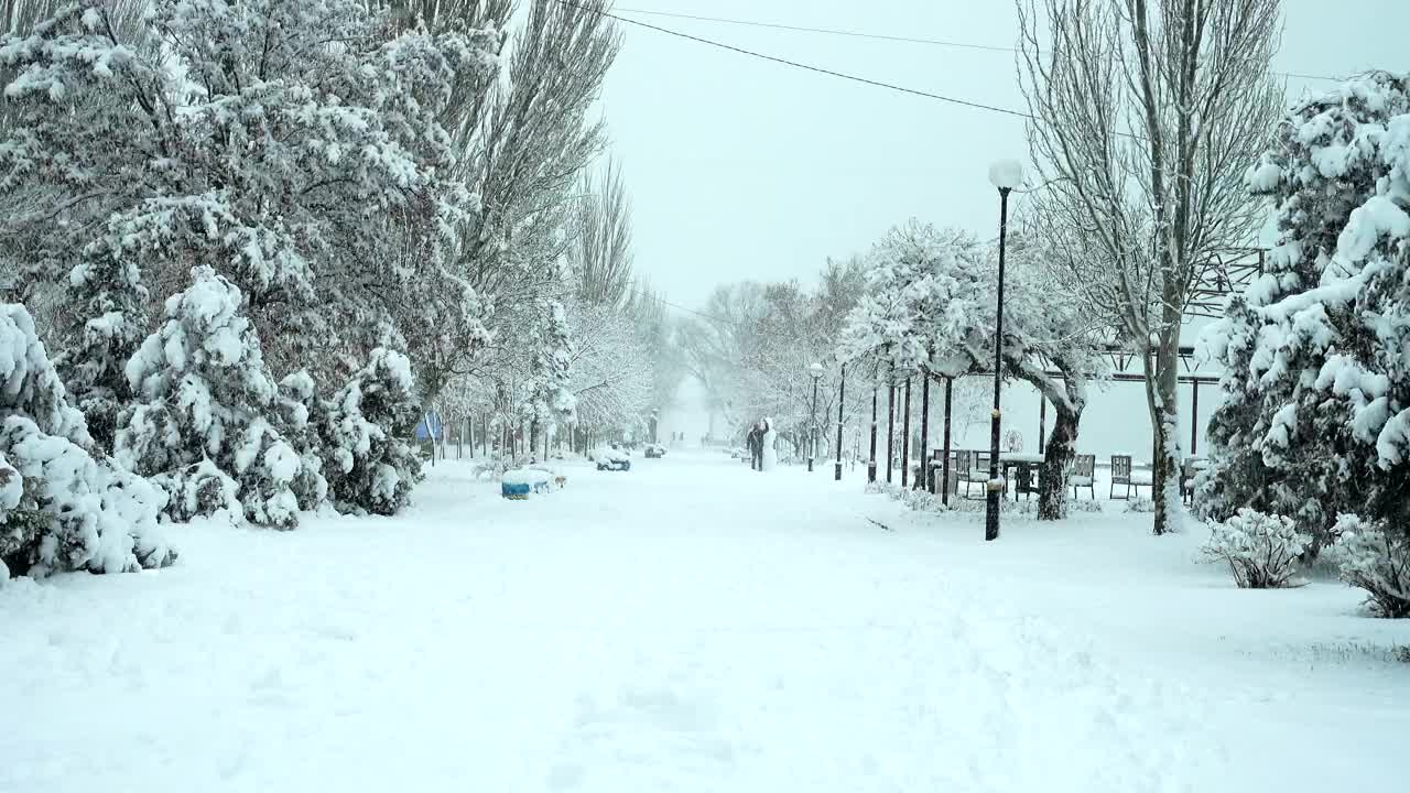   Stock Footage Winter Storm Over A Small Town Live Wallpaper