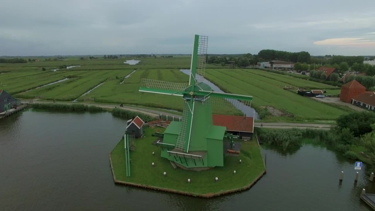   Stock Footage Windmill By The River Live Wallpaper