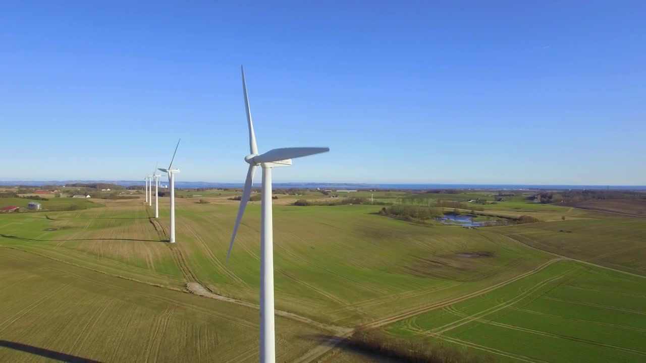   Stock Footage Wind Turbines On A Hot Day Live Wallpaper
