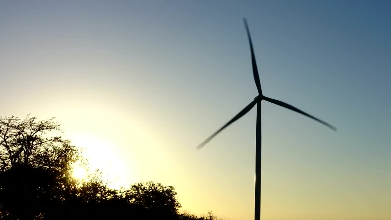   Stock Footage Wind Turbine Generating Electricity Live Wallpaper