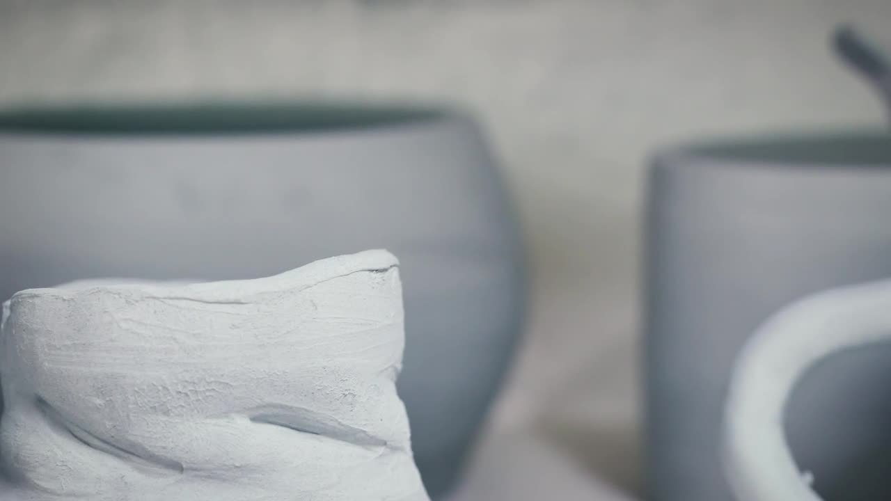   Stock Footage White Ceramic Pieces Live Wallpaper