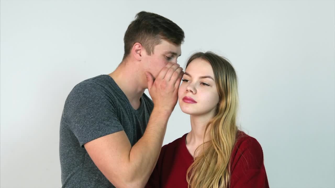   Stock Footage Whispering A Funny Secret Live Wallpaper