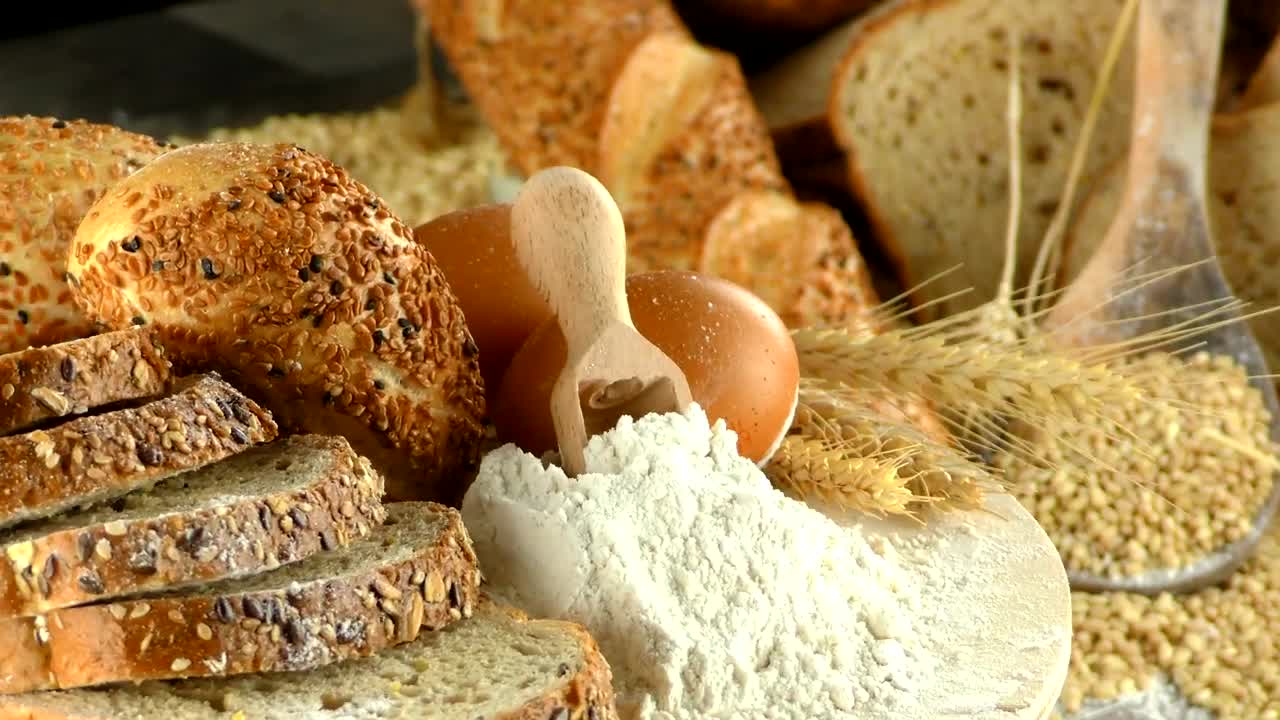   Stock Footage Wheat Bread Presentation Live Wallpaper