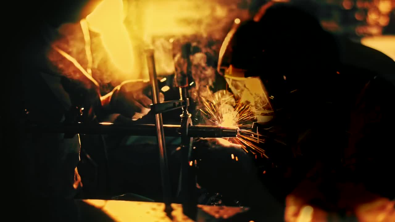   Stock Footage Welding In A Metal Factory Live Wallpaper