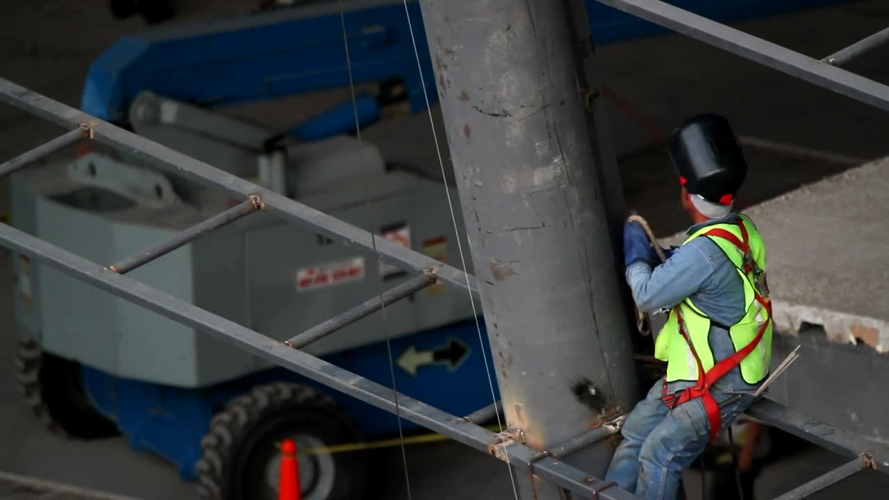  Stock Footage Welder Working At A Construction Live Wallpaper