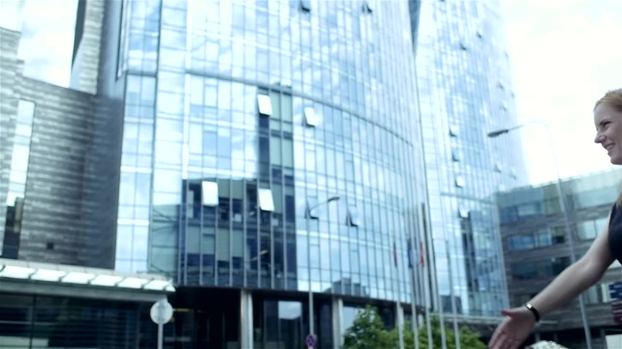   Stock Footage Welcoming A Business Partner With A Handshake Live Wallpaper