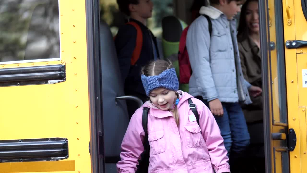  Stock Footage Waving Goodbye To The Bus Driver Live Wallpaper