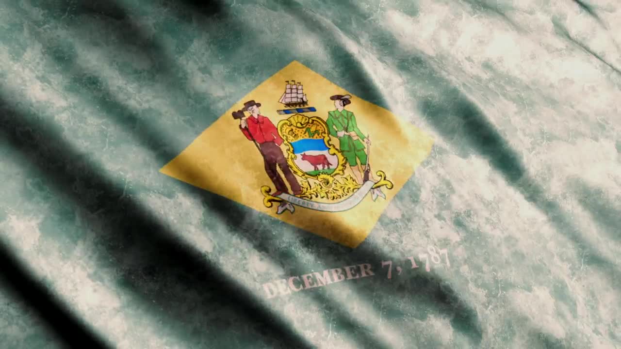   Stock Footage Waving Flag Of The State Of Delaware Live Wallpaper