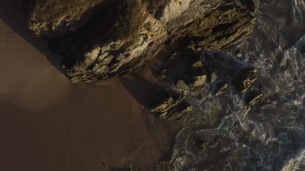   Stock Footage Waves Crash On A Cliff Live Wallpaper