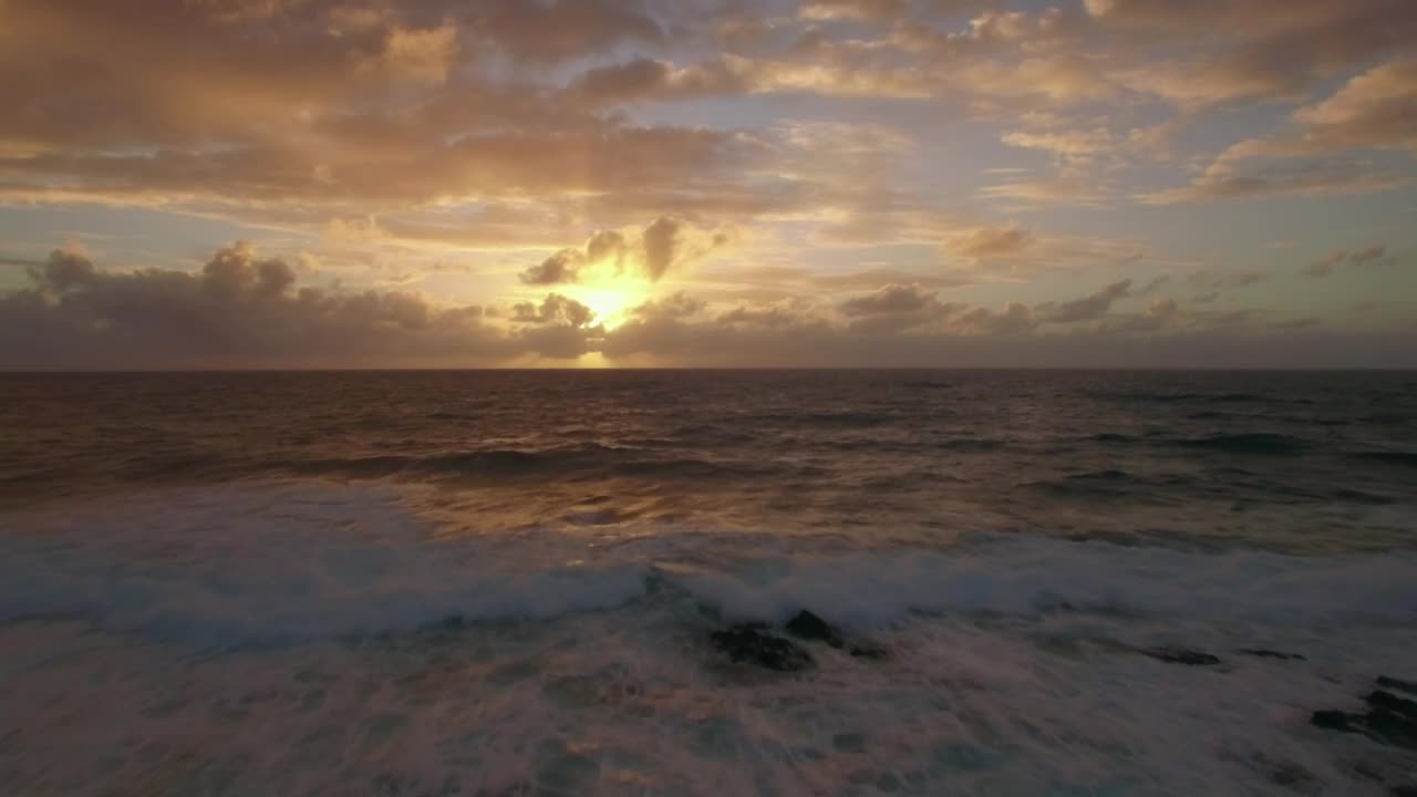   Stock Footage Waves Breaking Over Rocks At Dusk Live Wallpaper