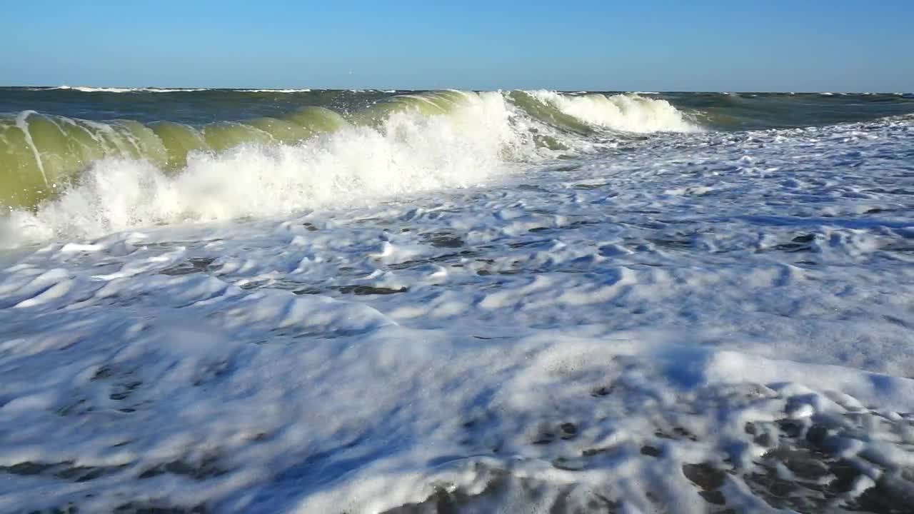   Stock Footage Wave Of The Sea Breaking On The Shore Live Wallpaper