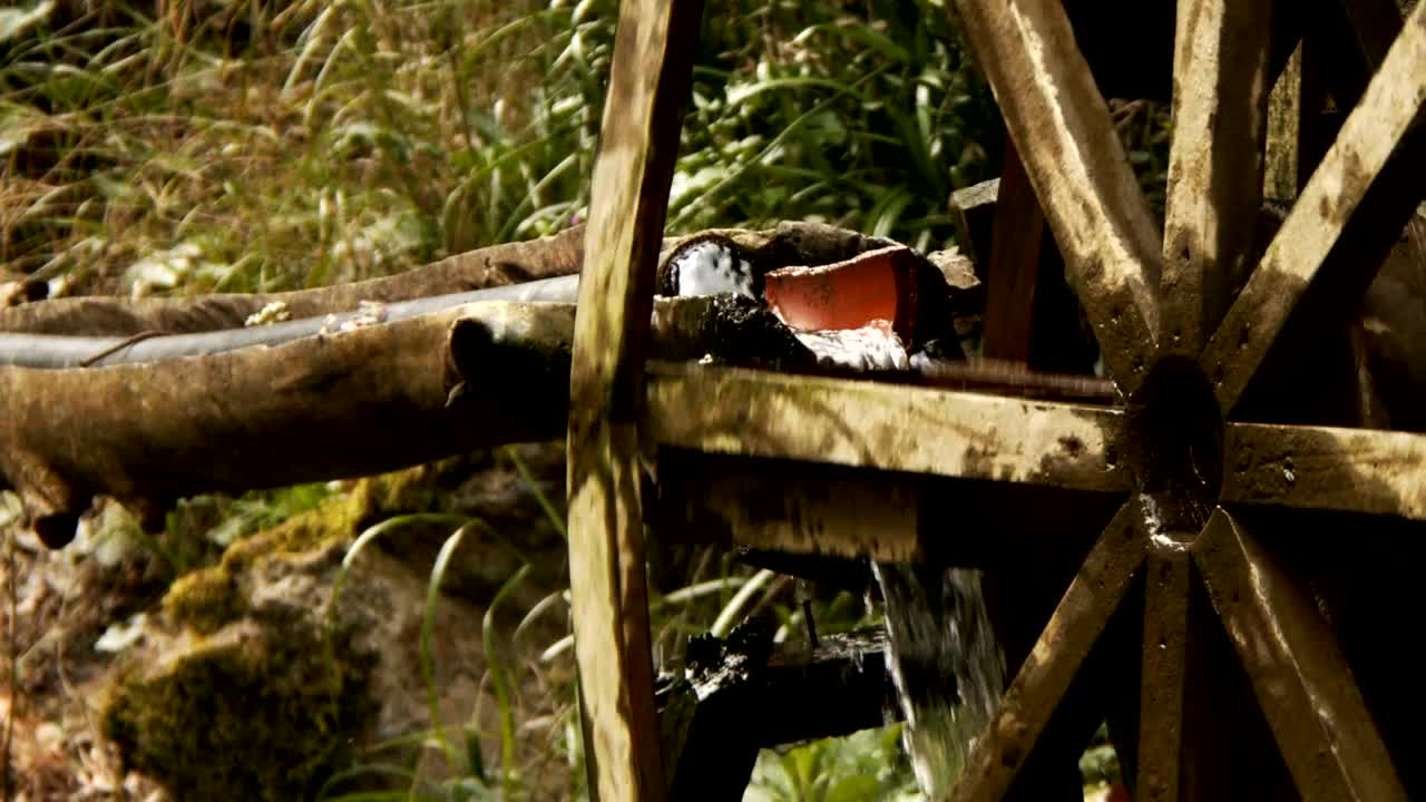   Stock Footage Watermill In The Middle Of Nature Closely Seen Live Wallpaper