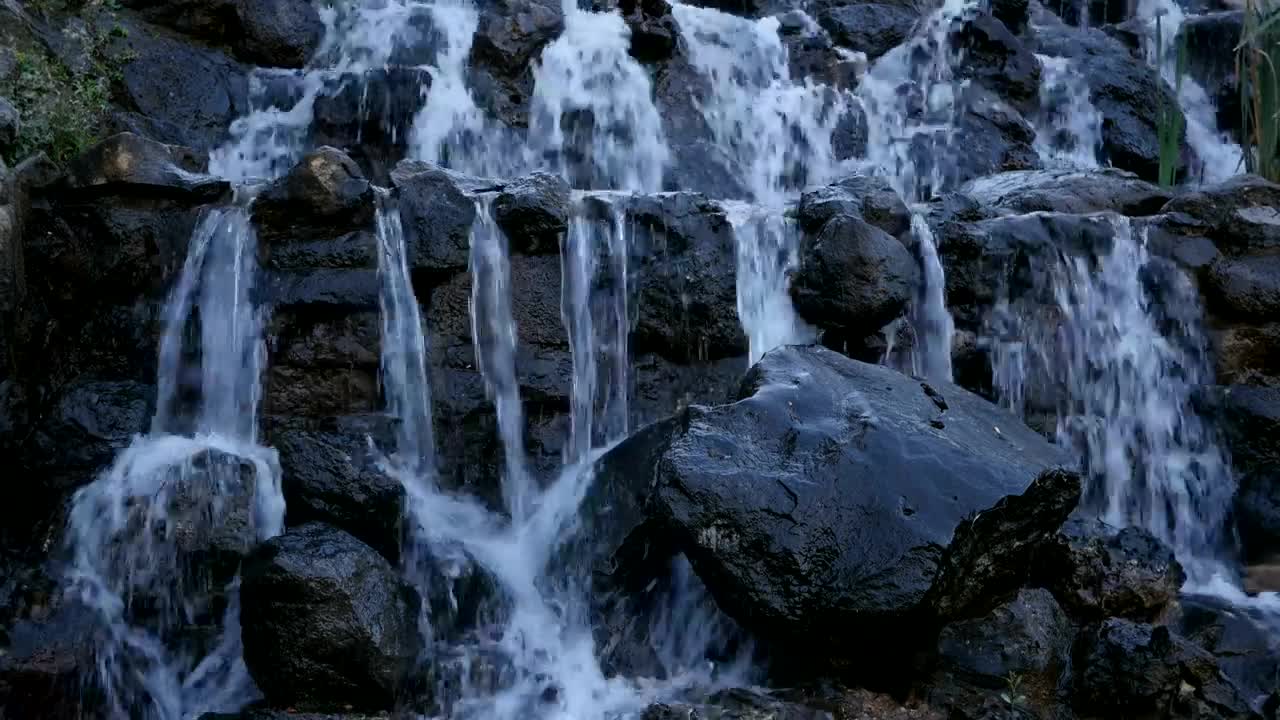   Stock Footage Waterfall On Black Rocks Live Wallpaper