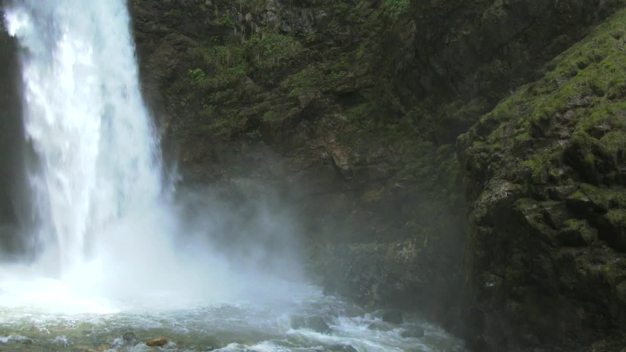   Stock Footage Waterfall Mist And Rocks Live Wallpaper