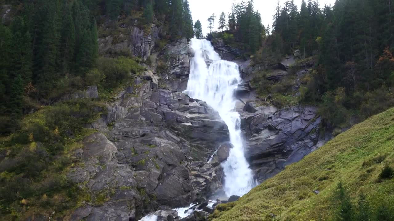   Stock Footage Waterfall Between The Rocks In The Forest Live Wallpaper