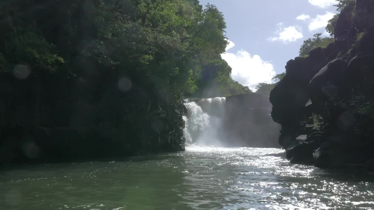   Stock Footage Waterfall And Volcanic Rocks Live Wallpaper
