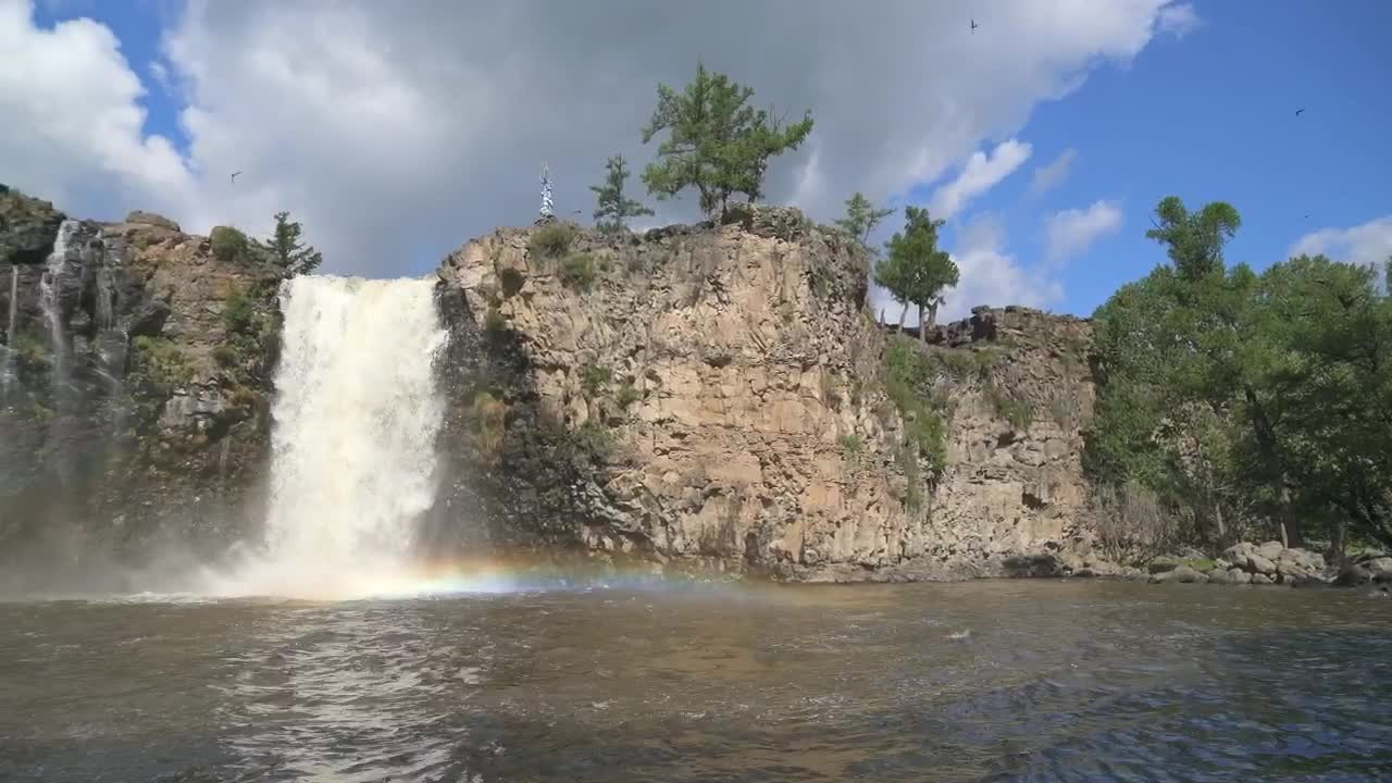   Stock Footage Waterfall And Pond In The Wild Live Wallpaper