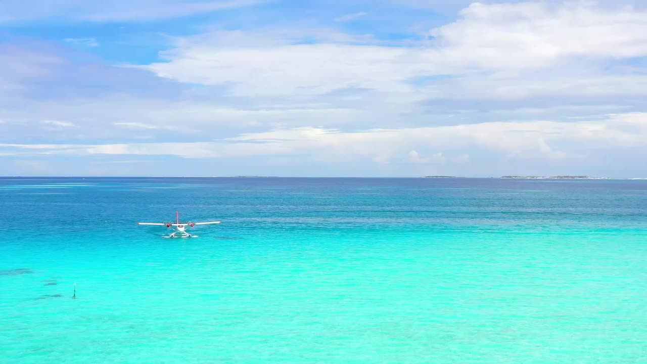   Stock Footage Water Plane In A Paradise Sea Live Wallpaper