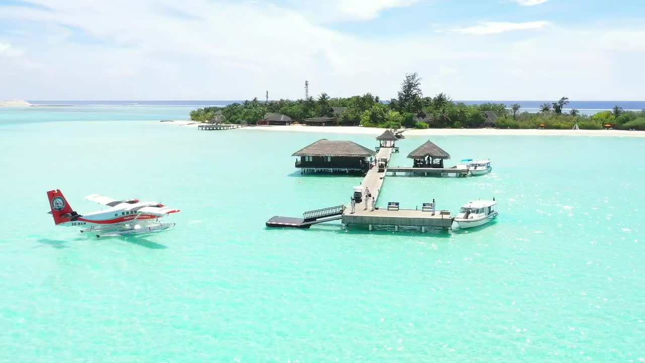   Stock Footage Water Plane Arriving At A Harbor Live Wallpaper