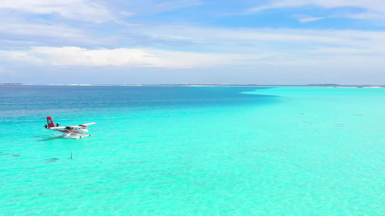   Stock Footage Water Plane Arriving At The Beach Live Wallpaper