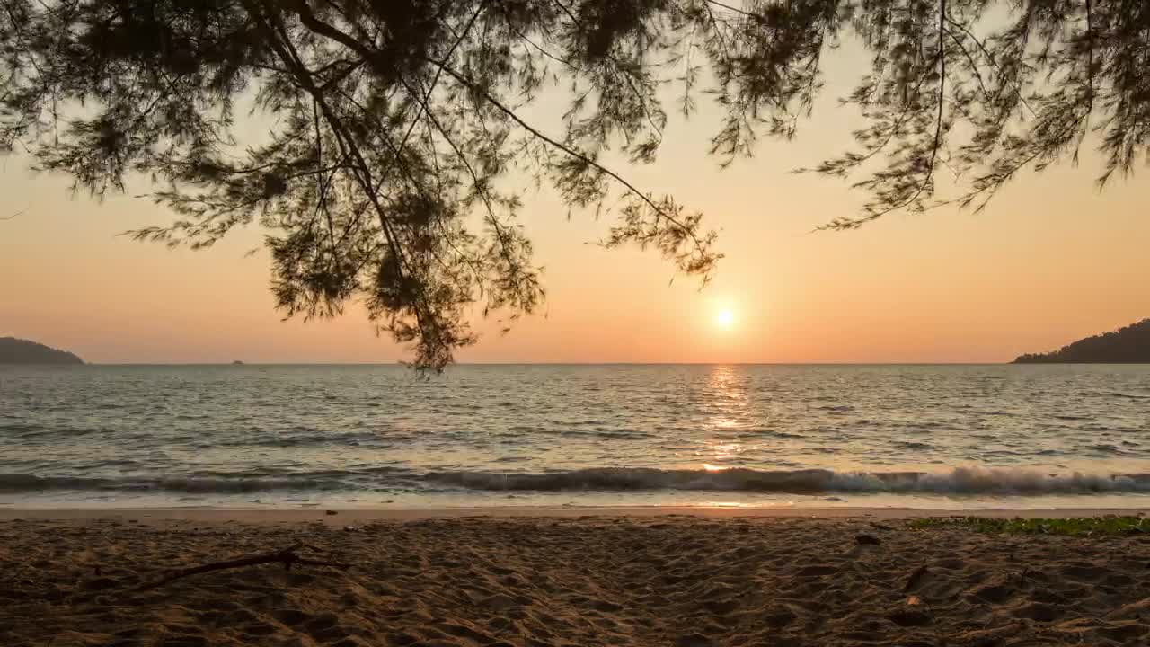   Stock Footage Watching The Sunset From The Coast Live Wallpaper