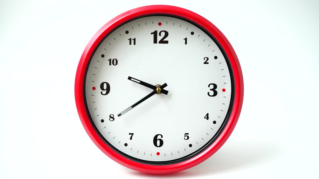   Stock Footage Wall Clock On White Background Time Lapse Live Wallpaper