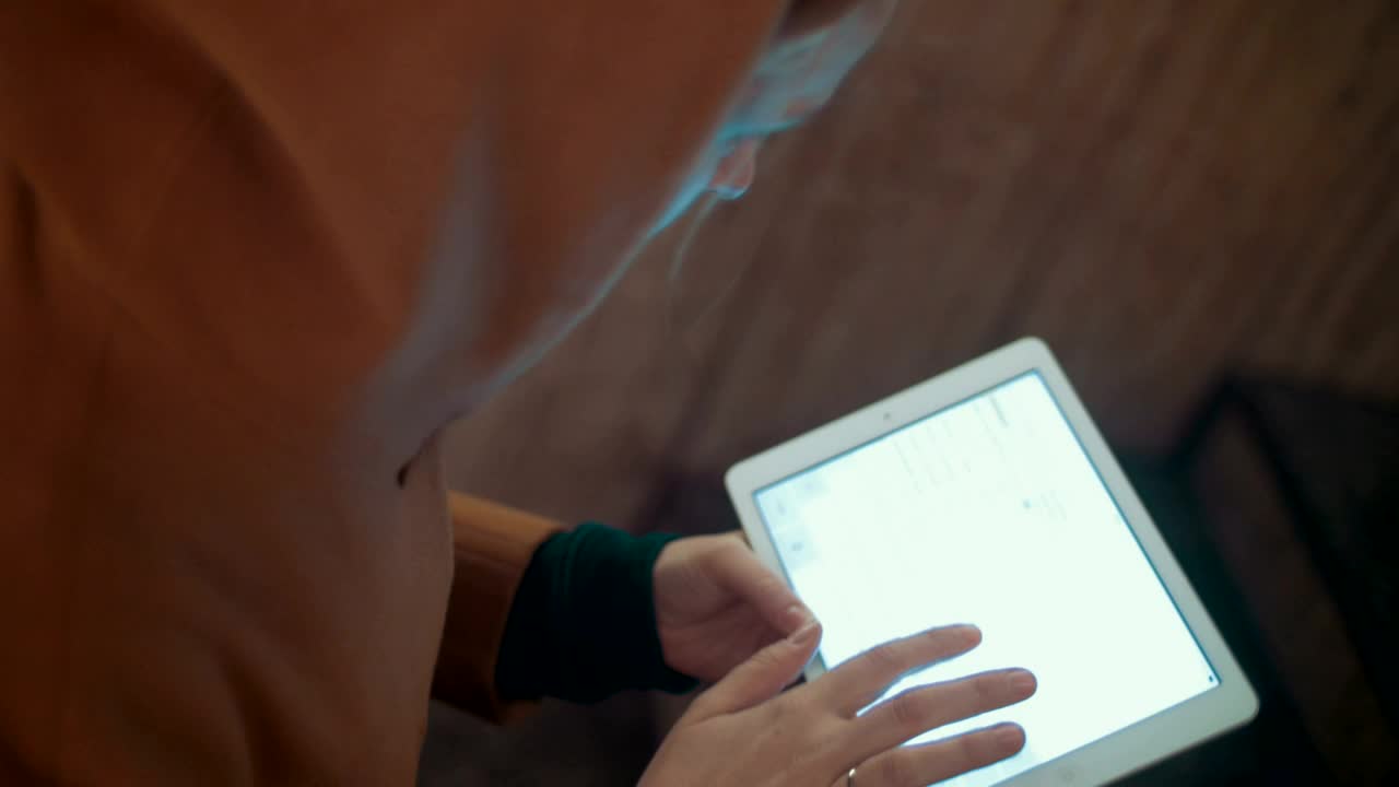   Stock Footage Walking With A White Tablet Live Wallpaper