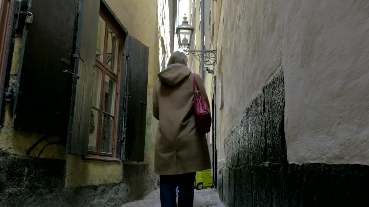   Stock Footage Walking Down A Very Old Street Live Wallpaper