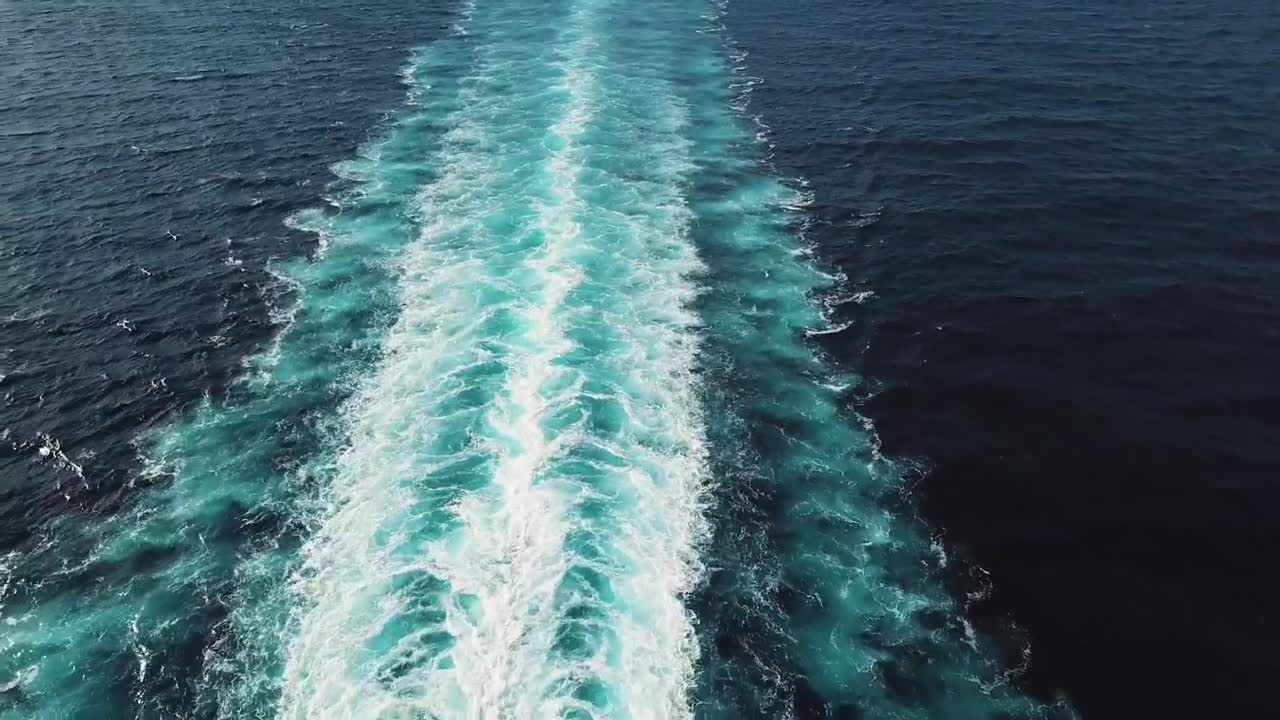   Stock Footage Wake Behind A Large Passenger Ship Live Wallpaper