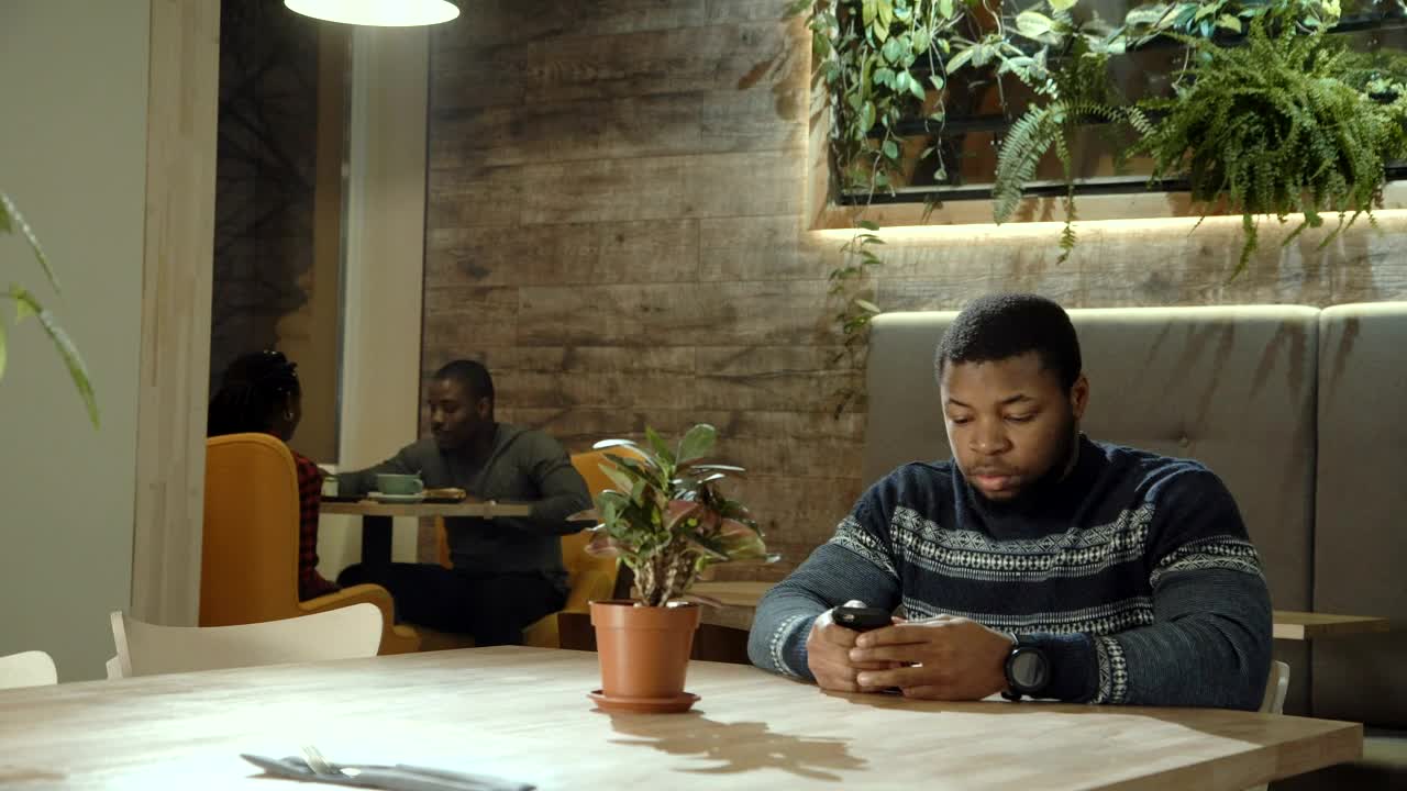   Stock Footage Waiter Taking Customer Order In The Restaurant Live Wallpaper