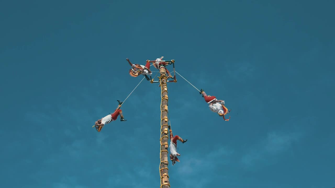  Stock Footage Voladores De Papantla Show In Mexico Live Wallpaper