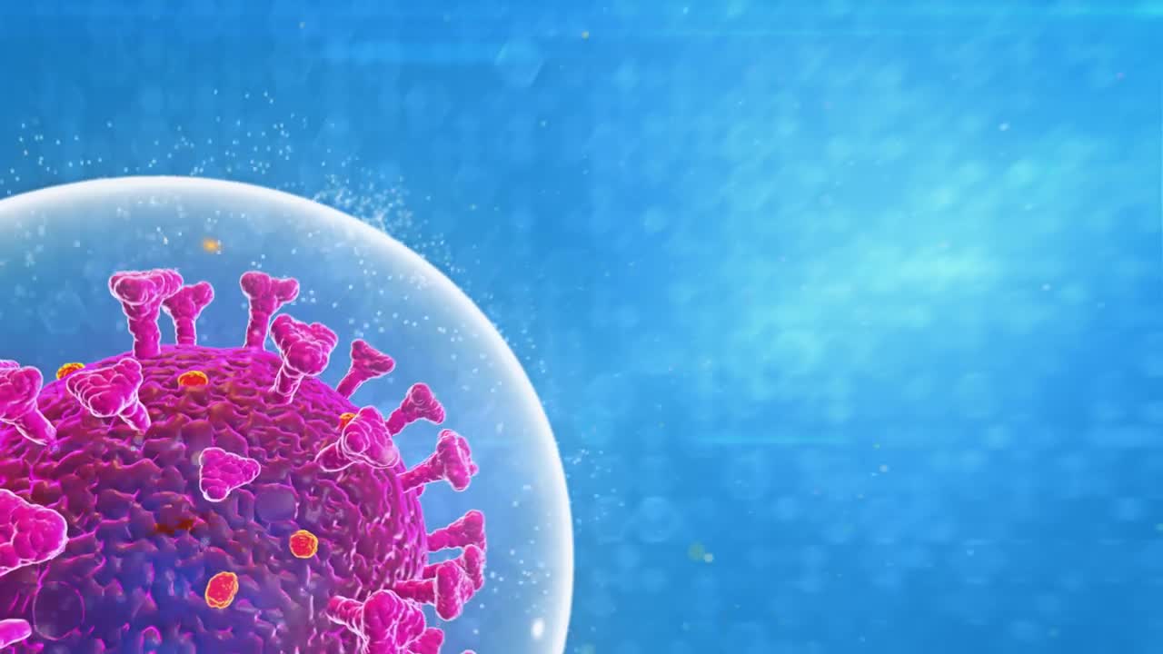   Stock Footage Virus Floating With A Protective Coating Live Wallpaper