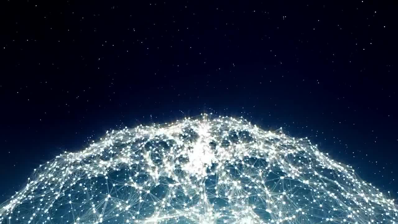   Stock Footage Virtual Neural Network Spinning Live Wallpaper