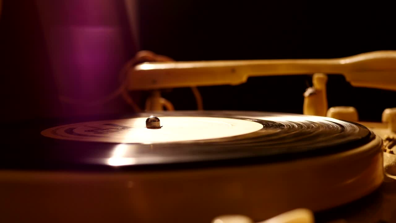  Stock Footage Vinyl Turntable Spinning Live Wallpaper