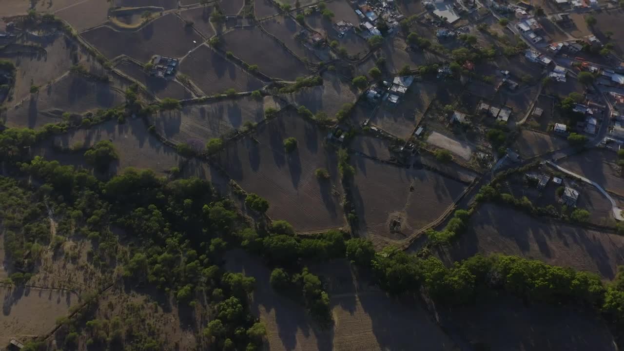   Stock Footage Village Surrounded By Fields Seen From The Air Live Wallpaper