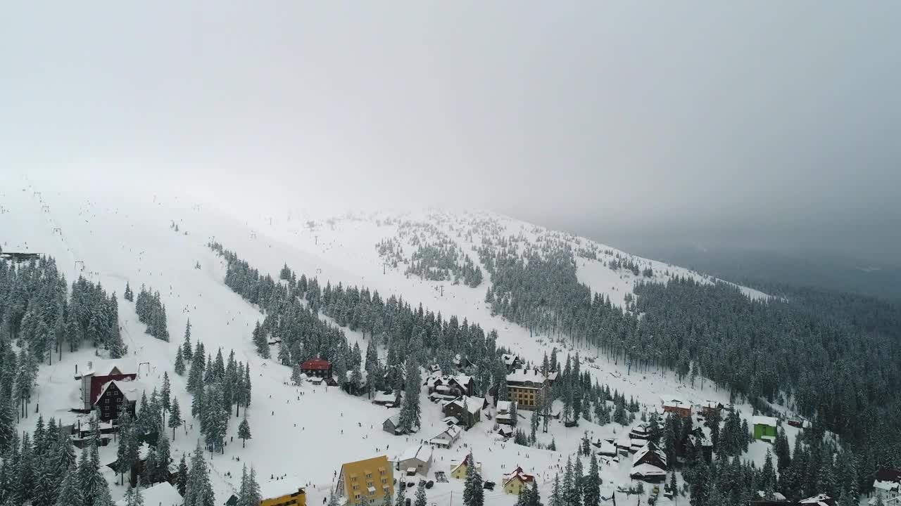   Stock Footage Village On Top Of A Snowy Mountain Live Wallpaper
